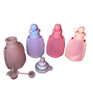 4pk Reusable‎ Baby Food Pouches 5.5oz BPA Free Refillable Squeeze Pouch PandaEar